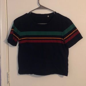 Striped navy blue shirt